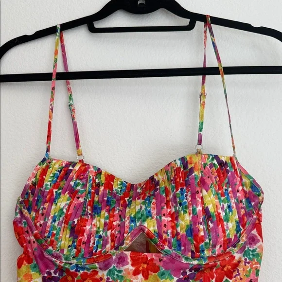 For Love And Lemons bright Floral slip Dress - Picture 3 of 6